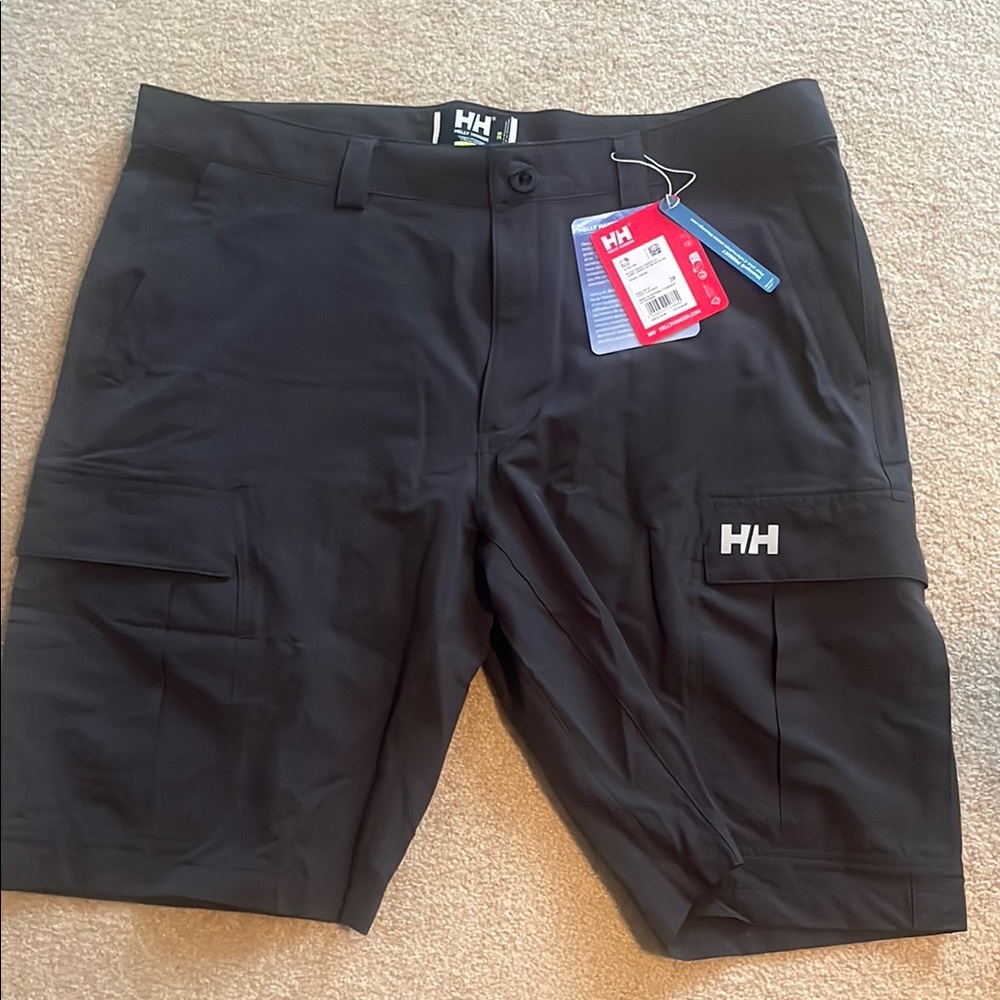 Helly Hansen Black Cargo Shorts for Outdoor Adventures
